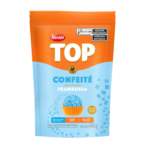 GRANULADO HARALD TOP CONFEITÉ FRAMBOESA 400G