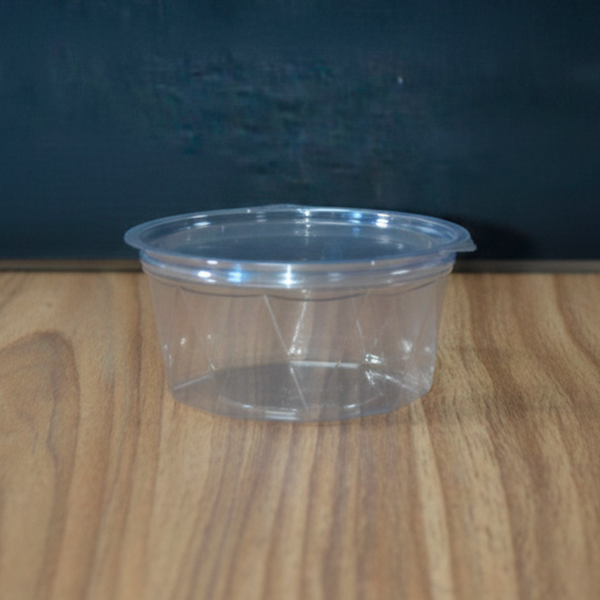 EMBALAGEM COPOPLAST ECO-750D POTE REDONDO DIAMANTADO COM TAMPA ARTICULADA C/200