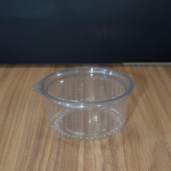 EMBALAGEM COPOPLAST ECO-750 POTE REDONDO RENHURADO COM TAMPA ARTICULADA C/200