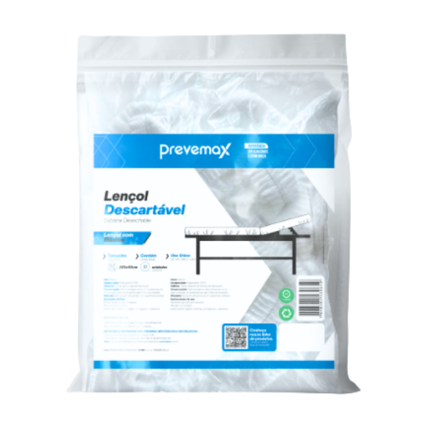 LENÇOL HOSPITALAR PREVEMAX COM ELASTICO C/10