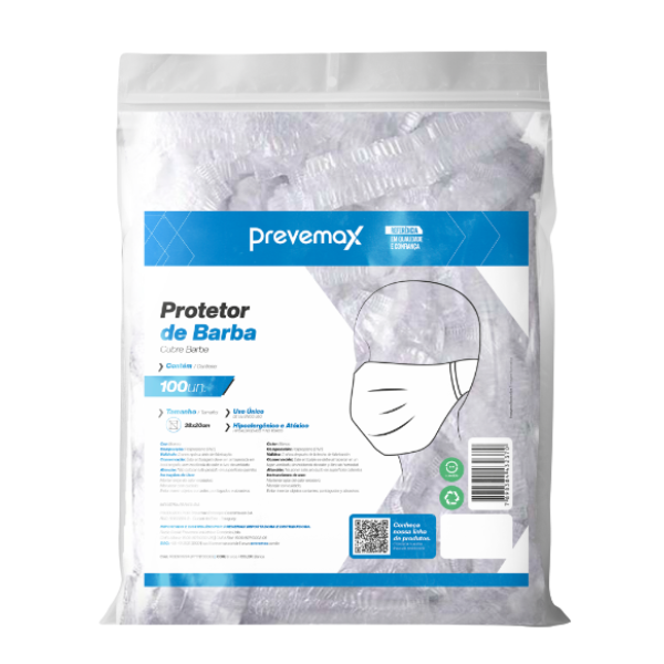 MASCARA PREVEMAX TNT PROTETOR DE BARBA C/100