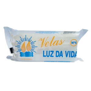 VELA LUZ DA VIDA BRANCA N5 24G PACOTE COM 8 UNIDADES