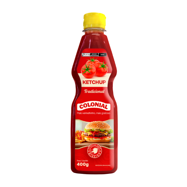 FRASCO COLONIAL MOLHO KETCHUP TRADICIONAL COM 400G