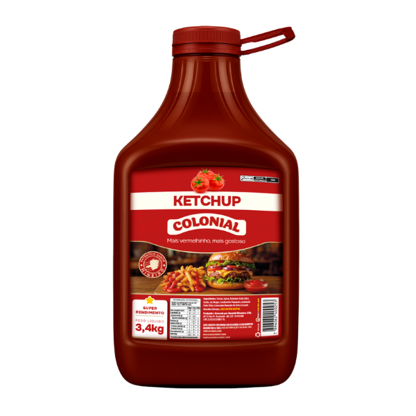 KETCHUP COLONIAL TRADICIONAL COM 3,4KG