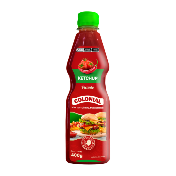 FRASCO COLONIAL MOLHO KETCHUP PICANTE COM 400G
