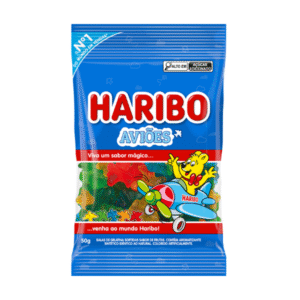 BALA GELATINA HARIBO AVIÕES COM 50G