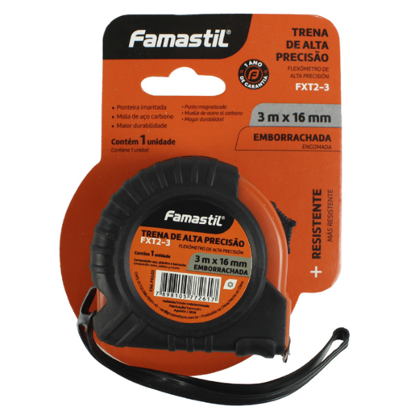 TRENA FAMASTIL COM TRAVA 3MX16MM EMBORRACHADA FXT2-3 UNIDADE