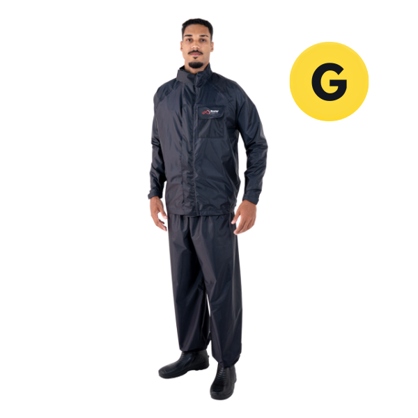 KIT CAPA CHUVA PARA MOTOQUEIRO PROTERCAPAS MASCULINO TAMANHO G PRETA UNIDADE