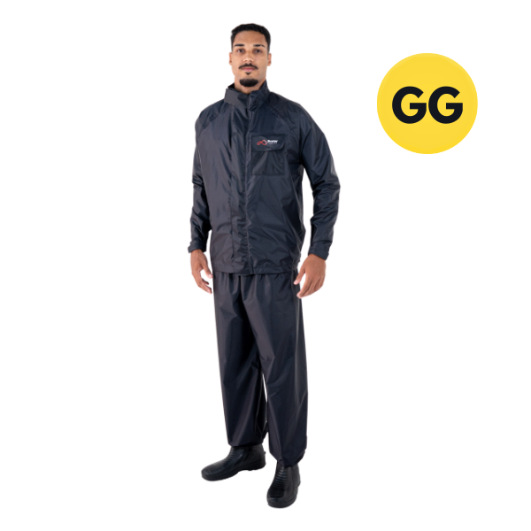 KIT CAPA CHUVA PARA MOTOQUEIRO PROTERCAPAS MASCULINO TAMANHO GG PRETA UNIDADE