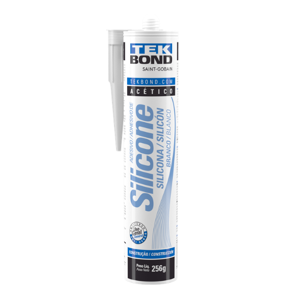 ADESIVO SILICONE TEKBOND ACÉTICO BRANCO COM 256G