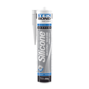 ADESIVO SILICONE TEKBOND ACÉTICO CINZA COM 256G