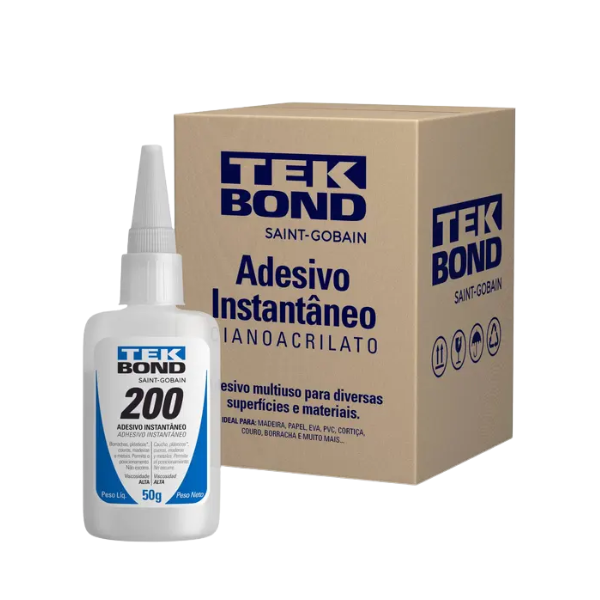 COLA TEKBOND INSTANTANEA 200 50G BICO ANTIENTUPIMENTO COM 10