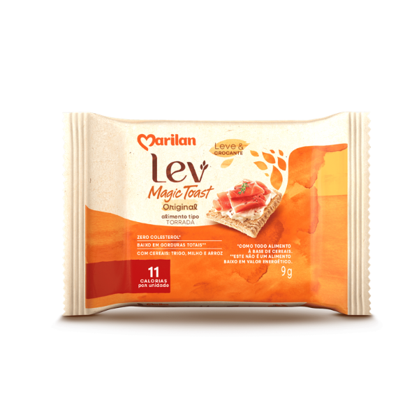 TORRADA MARILAN LEV MAGIC TOAST ORIGINAL 9G CAIXA COM 200 UNIDADES