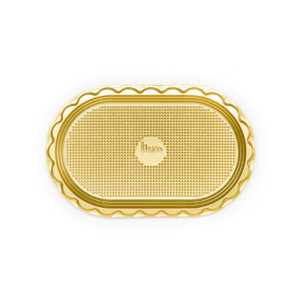 PRATO PET IP OVAL PORÇÃO 14X9 DOURADO COM 200