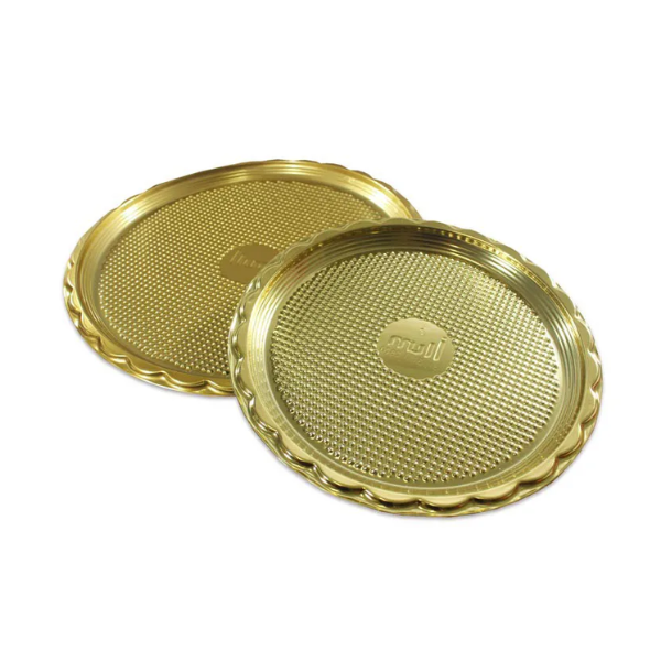 PRATO PET IP REDONDO PORÇÃO 8CM DOURADO COM 250