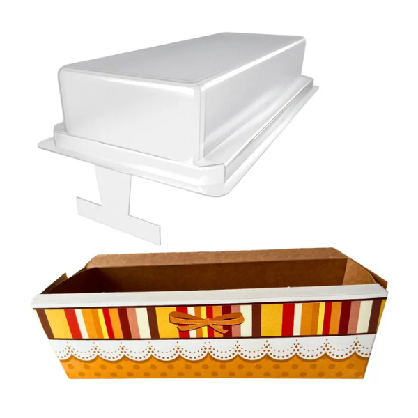 EMBALAGEM PARA BOLO INGLES IP25 FORNEAVEL G SEM TAMPA 18,5X6,6X5,6CM C/100