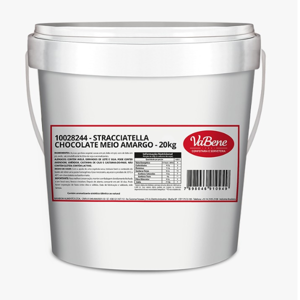 STRACCIATELLA VABENE CHOCOLATE MEIO AMARGO 20KG