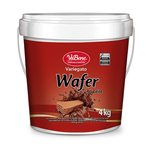 VARIEGATO VABENE CHOCO WAFER AO LEITE 4KG